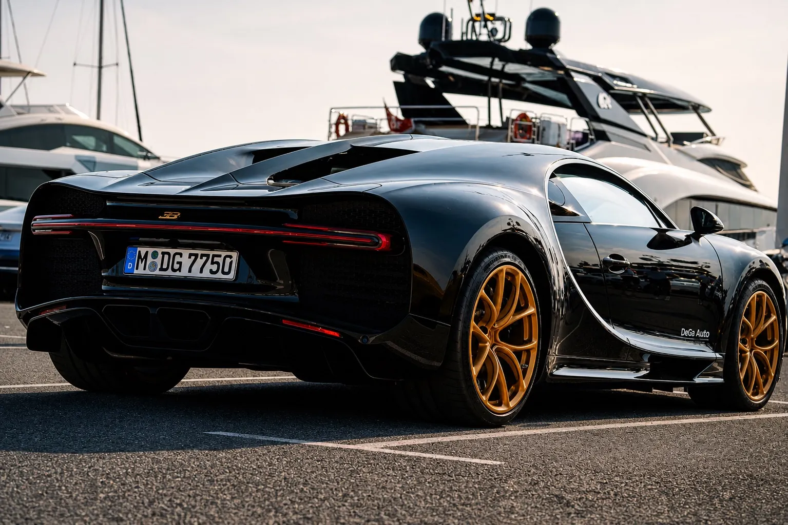 Bugatti near the Riviera marina